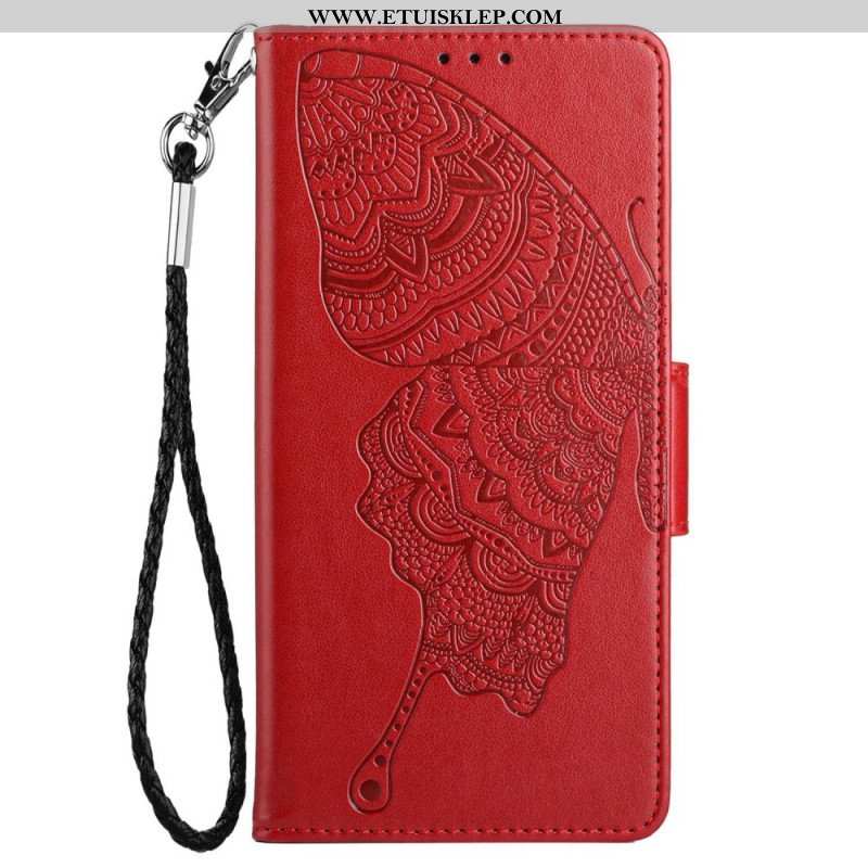 Etui Folio do Samsung Galaxy S23 5G Dwukolorowy Barokowy Motyl